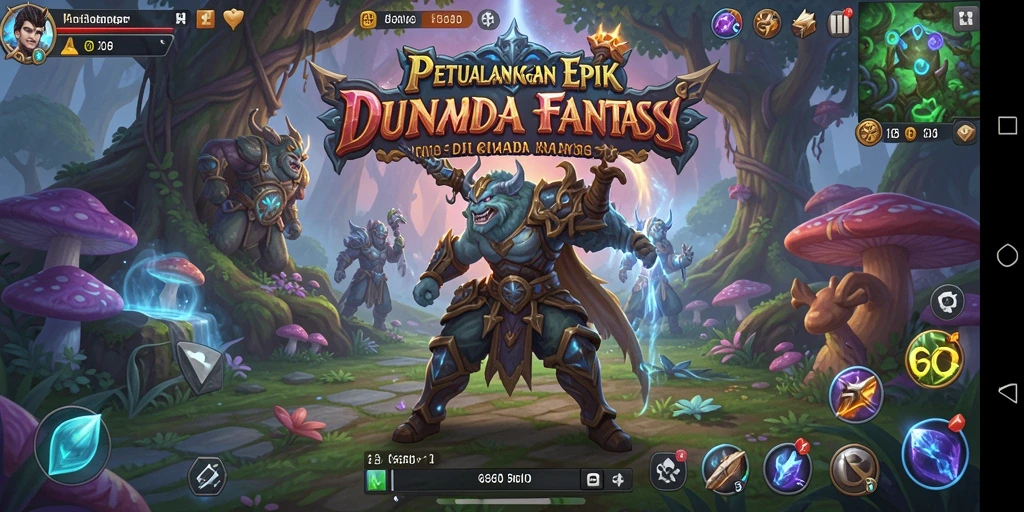 Tangkapan layar dari gameplay 66D yang menampilkan pertarungan epic di dunia RPG.