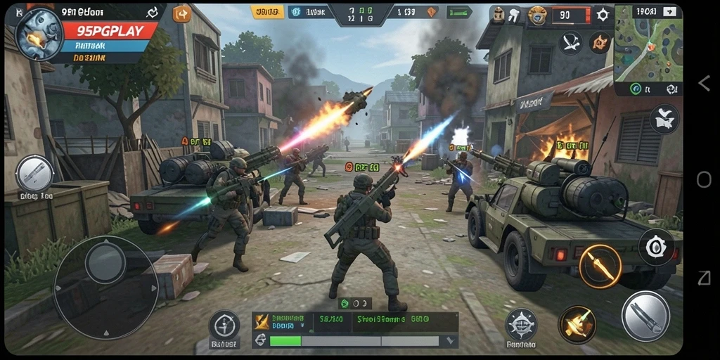 Gameplay mendebarkan 95PGPLAY yang menampilkan taktik dan strategi.