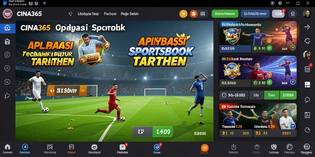 Screenshot CINA365 menampilkan taruhan olahraga yang menarik.