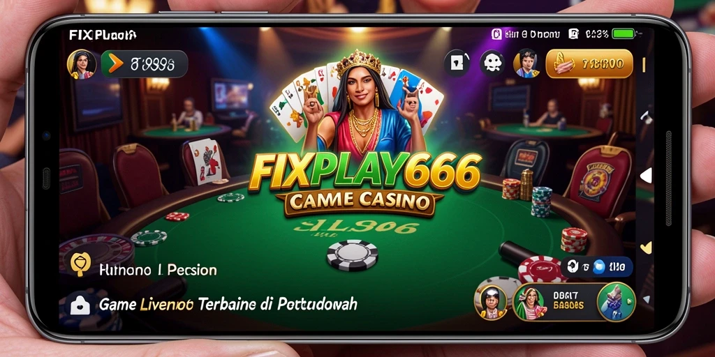 Tampilan gameplay Live Casino FIXPLAY666 dengan dealer langsung.