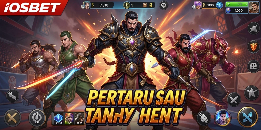 Tampilan aksi mendebarkan dalam gameplay fighting IOSBET.