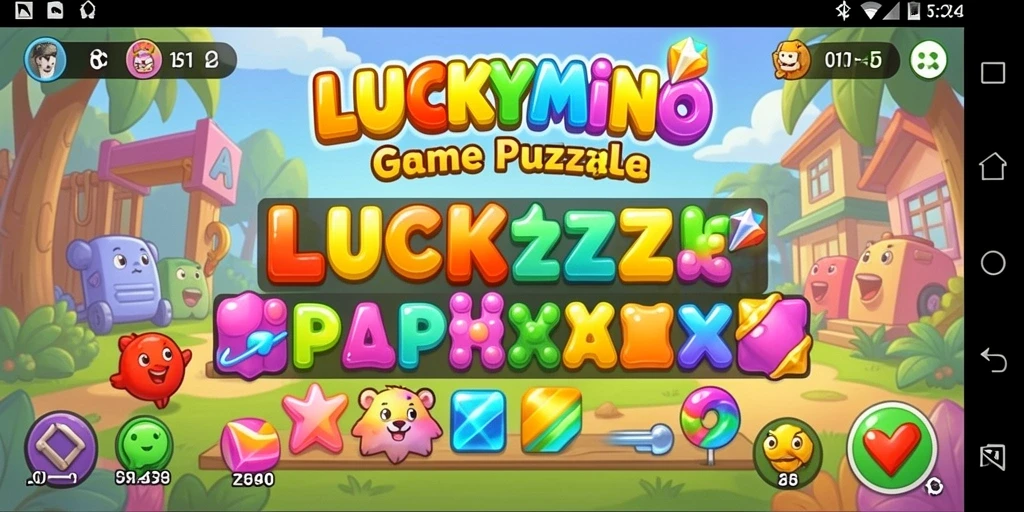 Screenshot LUCKYMINO menampilkan gameplay puzzle yang menantang.