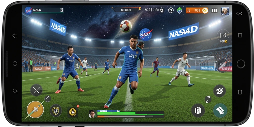 Tangkapan layar gameplay <strong>NASA4D</strong> dengan aksi olahraga yang menarik.