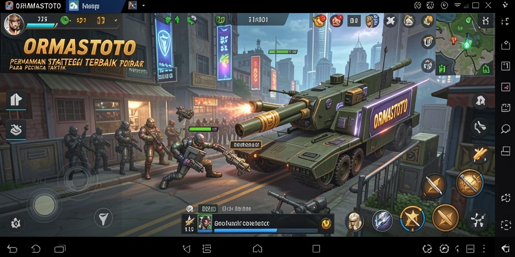 Tampilan gameplay menarik ORMASTOTO dengan berbagai karakter dan strategi.