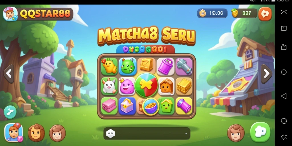 Tampilan gameplay QQSTAR88 yang menarik dan penuh warna.