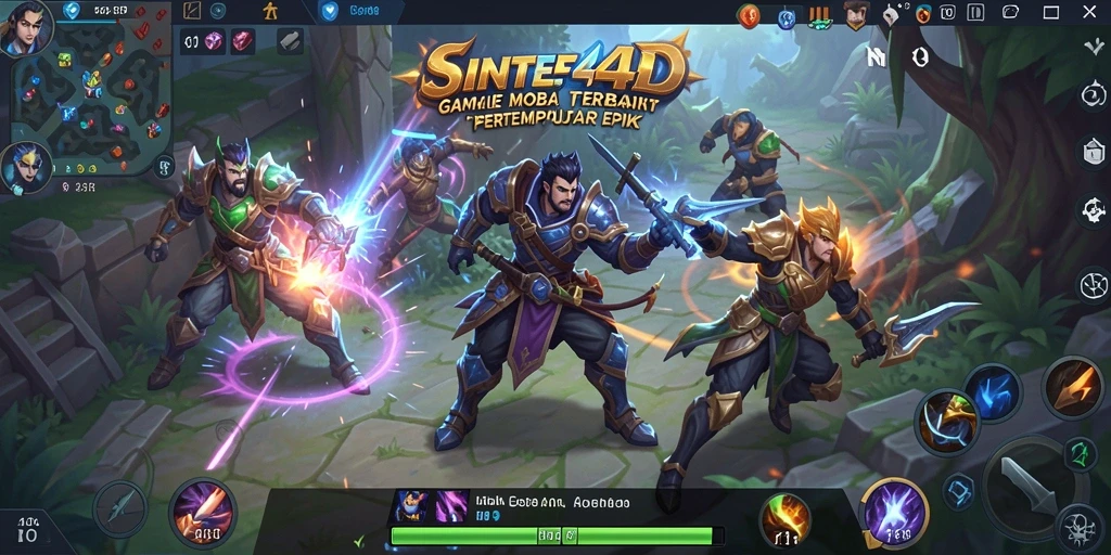Tampilan gameplay penuh aksi di SINTE4D dengan strategi tim.