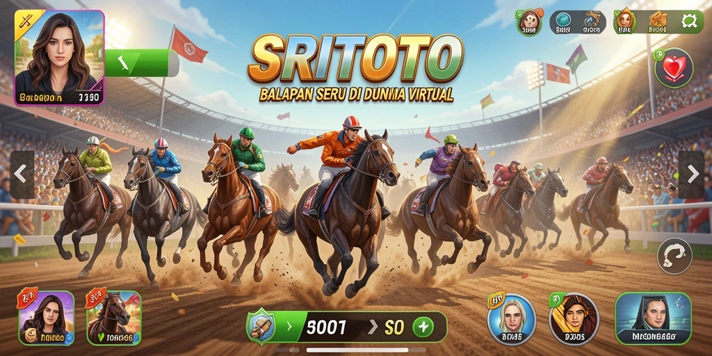 Menampilkan gameplay seru dari balapan di SRITOTO.