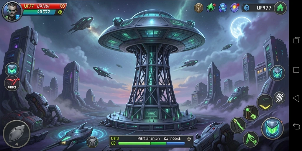 Gameplay menarik dari UFO77 dengan grafis menawan dan strategi menara.